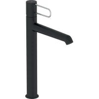 Смеситель для раковины Jacob Delafon Odeon Rive Gauche E21030-CP-BL с донным клапаном, хром/черный