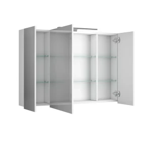 Изображение товара зеркальный шкаф 100x70,3 см белый матовый diborg lande 77.2107