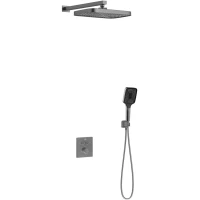 Душевой комплект Vincea VSFW-321MT1GM 315x210 мм, с термостатом, вороненая сталь