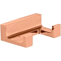 Крючок Rav Slezak Nil NLA0102ZRK двойной, для ванны, розовое золото матовый