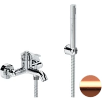 Смеситель для ванны Remer Atelier AL02RP с душевым гарнитуром, медь матовая