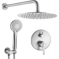 Душевой комплект Rea Ontario REA-P5503 200 мм, со смесителем, никель матовый