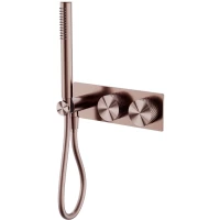 Смеситель для ванны Feramolli Sole S681BB CoolStart, встраиваемый, с душевым гарнитуром, медь матовая