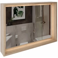 Зеркало ЗОВ Парма PZD100 99,5x57 см, с LED-подсветкой, дуб медовый