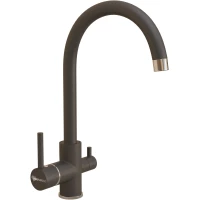 Смеситель для кухни Uperwood UPD-003-01 с подключением к фильтру, хром/уголь