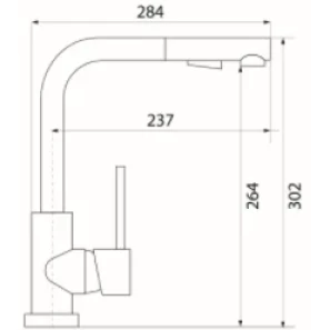 Изображение товара смеситель для кухни longran impact lm2182 - 10 с выдвижным изливом, оникс