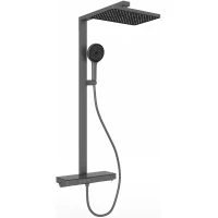 Душевая система Sancos Vos SC6100GG 360x240 мм, с термостатом, вороненая сталь