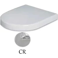 Сиденье для унитаза с микролифтом белый/хром Azzurra Nuvola Mini NUV1845/Fbi/cr