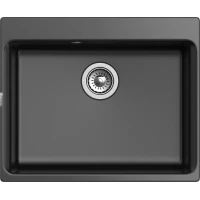Кухонная мойка Rivelato Axel Х-60 nero 63x52 см, черный