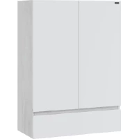 Шкаф двустворчатый Санта Марс 700412 60x90 см, белый глянец/светлый дуб