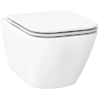 Унитаз подвесной Wellsee Pure 182602000 + 182616000 безободковый, с сиденьем микролифт, белый