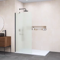 Душевая перегородка RGW WA-102 Walk-in 351010206-24 60 см, профиль черный матовый, стекло матовое