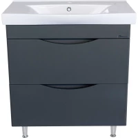 Тумба с раковиной серебро 80,5 см Bellezza Санриса 4630113660363 + 4690311076878