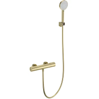 Термостат для душа Wonzon & Woghand Inn 2 WW-A2006-A-BG с душевым гарнитуром, золотой матовый