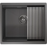 Кухонная мойка Granula 5045U, ГРАФИТ МАТОВЫЙ 50x44,5 см, графит матовый