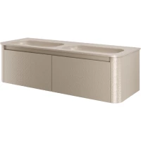 Тумба под раковину Armadi Art Voi Stonefinish Daphne 782-140-SF-D 140 см, подвесная, бежевый камень матовый