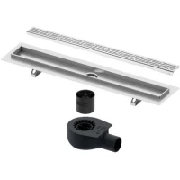 Душевой трап (лоток) Tece TECEdrainline organic 600700 + 650000 + 660016 + 600760 64,3 см, с решеткой, перфорированный, хром