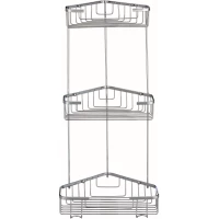 Полка для ванной Viko V-753 22x22 см, угловая, тройная, хром
