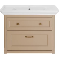 Тумба с раковиной капучино матовый 86,5 см ASB-Woodline Толедо
