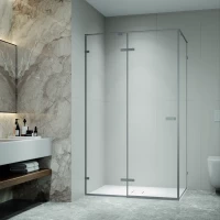 Душевой уголок RGW SV-040Gr Stilvoll 353204040-110 138x98 см, профиль оружейная сталь матовый, стекло прозрачное