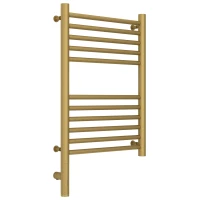 Полотенцесушитель электрический 600x400 золотой матовый МЭМ левый, перемычка прямая Сунержа Богема 3.0 032-5804-6040