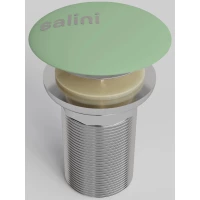 Донный клапан для раковины Salini S-Sense D 501 161201GF6019 без перелива, бело-зеленый глянец
