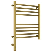 Полотенцесушитель электрический 500x400 состаренная латунь МЭМ левый, перемычка прямая Сунержа Богема 3.0 051-5804-5040
