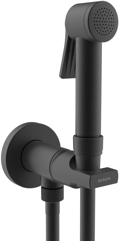 Гигиенический душ Bossini Paloma Apice E34002B.073 со смесителем, черный матовый гигиенический душ со смесителем bossini