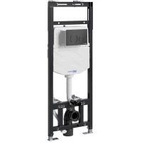 Инсталляция для унитаза WasserKRAFT Alme 15 15TLT.010.ME.MB02 с кнопкой смыва, черный матовый
