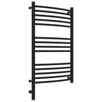 Полотенцесушитель электрический 800x500 черный матовый МЭМ левый, перемычка выгнутая Сунержа Богема 3.0 31-5802-8050