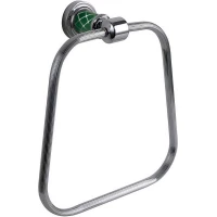Полотенцедержатель кольцо Boheme Murano 10905-GR-CR хром/бирюзовый