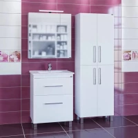 Комплект мебели белый глянец 66 см Санта Вегас 226028 + OCKAP65 + 113009