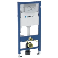 Инсталляция для унитаза Geberit Duofix Delta 20 458.134.21.2 с кнопкой смыва, хром