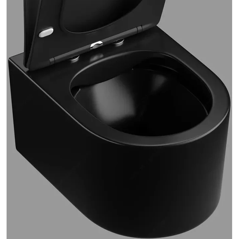 Унитаз подвесной Cerutti Spa Tanaro Aria CT9238 безободковый, с сиденьем микролифт, черный матовый