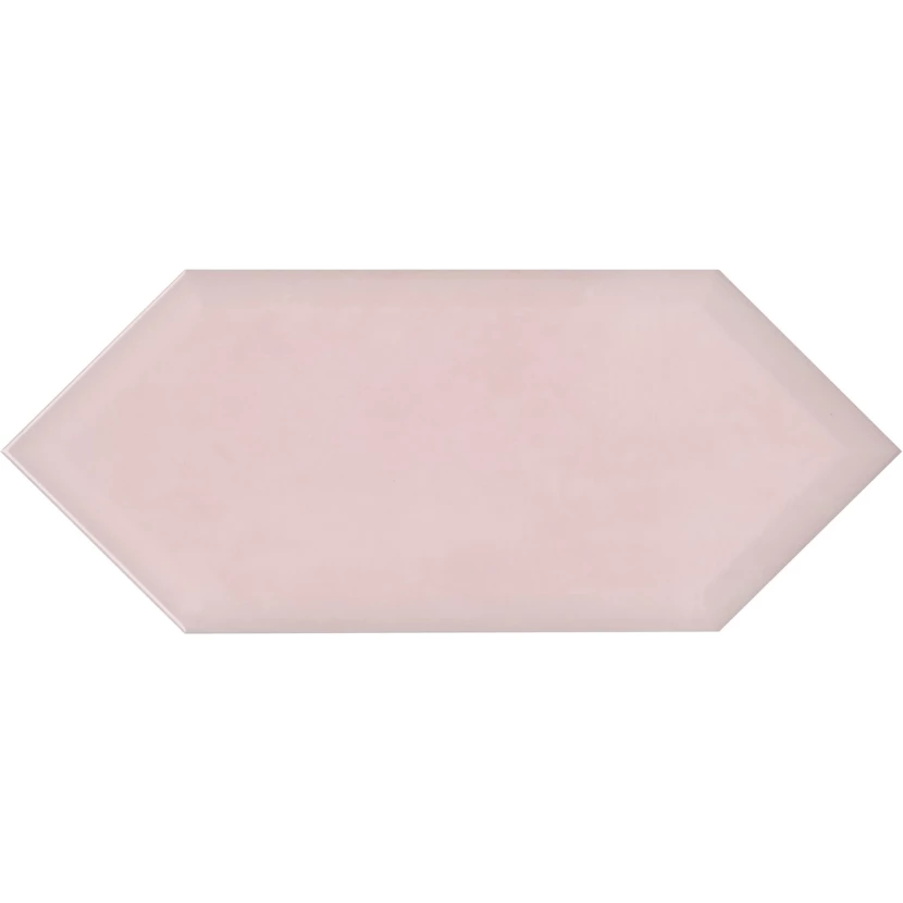 Плитка 35024 Фурнаш грань розовый светлый глянцевый 14x34