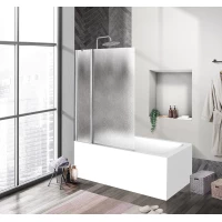 Шторка на ванну BelBagno Uno UNO-V-11-100/150-CH-CR 100 см, профиль хром, стекло шиншилла