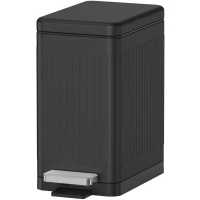 Мусорное ведро WeltWasser Magy BL 10000011262 6л, с педалью, черный матовый