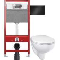 Комплект подвесной унитаз Grohe Bau Ceramic 39351000 + система инсталляции Tece 9300302 + 9240407