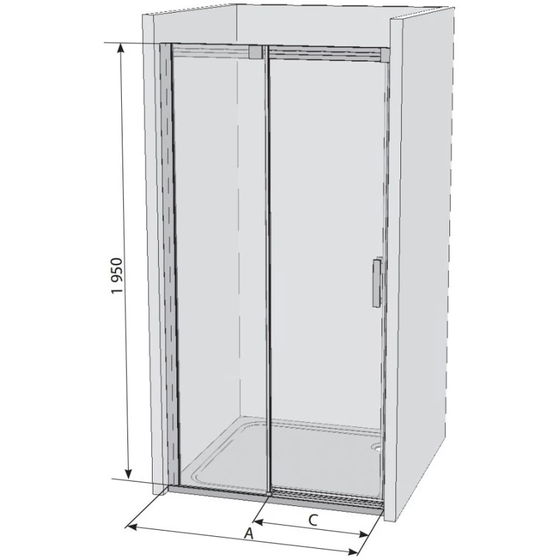 Душевая раздвижная дверь Ravak Matrix MSD2 120 L белый Transparent 0WLG0100Z1 Душевая раздвижная дверь Ravak Matrix MSD2 120 L белый Transparent 0WLG0100Z1