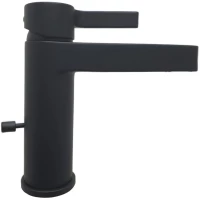 Смеситель для раковины Webert DoReMi DR830102560 с донным клапаном, черный матовый