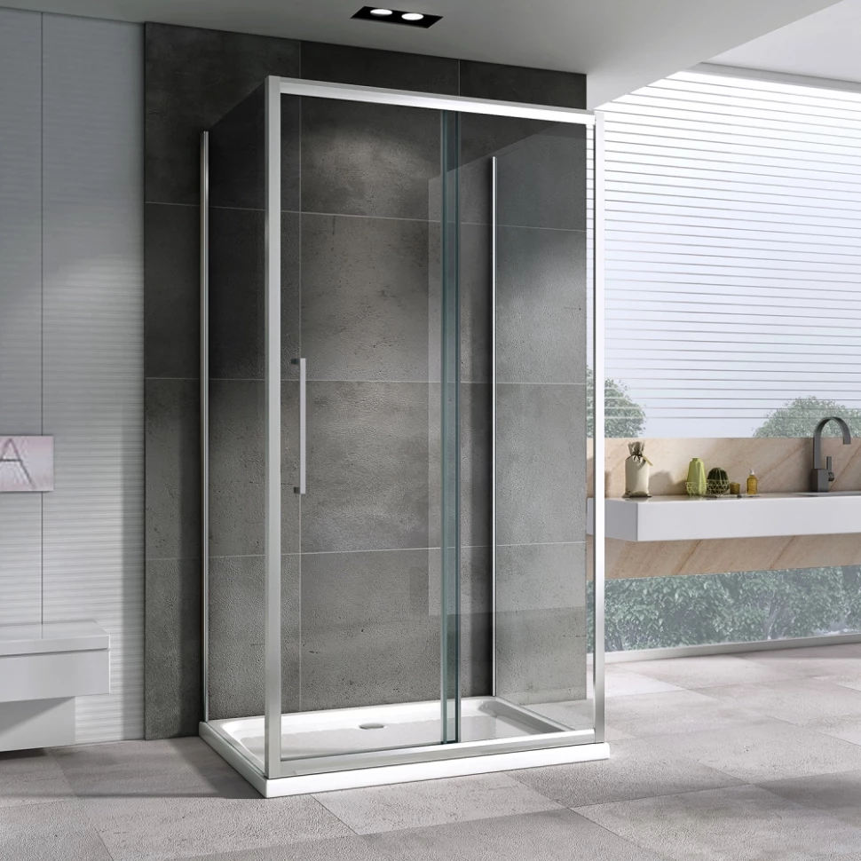 

Душевой уголок 110x85 см Abber Schwarzer Diamant AG30110H-S85-S85 прозрачное
