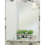 Зеркальный шкаф 60х72,8 см белый глянец L Sanflor Ксения H0000000116