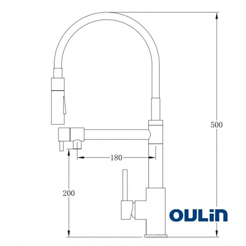 Смеситель для кухни с подключением к фильтру Oulin OL-8023