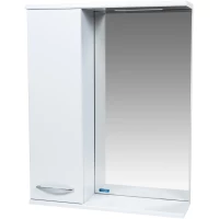 Зеркальный шкаф 55x70 см белый L Viant Прага VPRA55-ZSHL