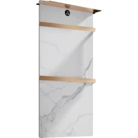 Полотенцесушитель электрический Wonzon & Woghand Shuttgart WW-A504W-BG 806x430, золотой матовый/белый мрамор