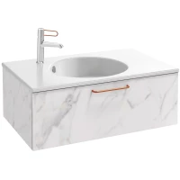 Тумба белый мрамор 80 см Jacob Delafon Odeon Rive Gauche EB2515-R7-NR4