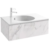 Тумба белый мрамор 80 см Jacob Delafon Odeon Rive Gauche EB2515-R6-NR4