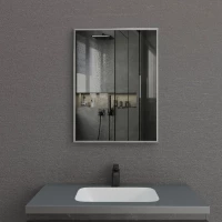 Зеркало Esbano ES-3803 HD ESMR3803HD 60x80 см, с LED-подсветкой, сенсорным выключателем, диммером, антизапотеванием, хром