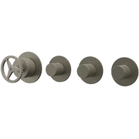 Смеситель для ванны Remer Chrono CH98D3PXV встраиваемый, нержавеющая сталь