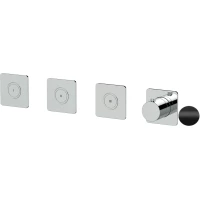 Термостат для ванны Remer X Style X99QD3PKBNO встраиваемый, черный матовый